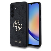 Guess PU 4G Metal Logo kryt pro Samsung Galaxy A35 5G šedý