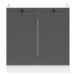 JAMISON, skříňka pod dřez 80 cm bez pracovní desky, bílá/grafit
