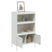 vidaXL Skříň highboard bílá 68 x 39 x 113 cm ocel