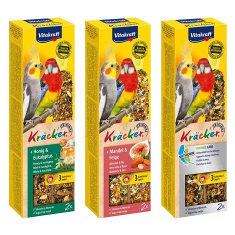 Vitakraft Kräcker kombinované balení pro velké papoušky 6 × 2 ks