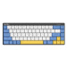 Herní klávesnice Mechanical keyboard Dareu EK868  Bluetooth, white-blue-yellow (6950589911362)