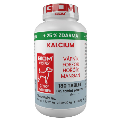 Giom S pes Kalcium 180 tbl+25% zdarma