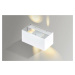 LED Venkovní nástěnné svítidlo AZzardo Gambino 2 white AZ1882 2x6W 960lm 3000K IP44 20cm bílé