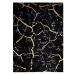 Kusový koberec Gloss 410A 86 3D mramor black/gold 240x330 cm