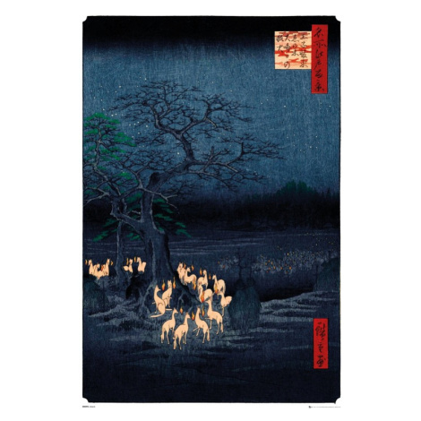 Plakát, Obraz - Hiroshige - New Years Eve Foxfire, (61 x 91.5 cm) GB Eye