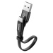 Baseus Nimble plochý kabel USB / USB-C se svorkou 2A 0,23M black