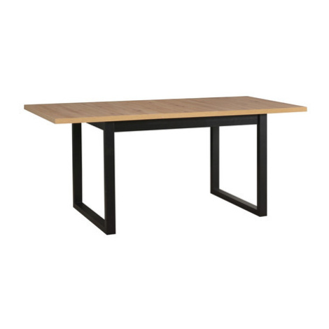 Rozkládací jídelní stůl IKON 3L - dub wotan/černé nohy Drewmix