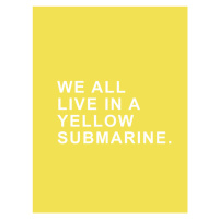 Ilustrace We all live in a yellow submarine, Finlay & Noa, 30x40 cm