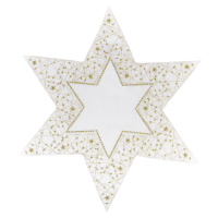 Vánoční dekorační ozdobný ubrousek WHITE STAR  Ø 30 cm