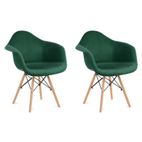 Konsimo Sp. z o.o. Sp. k. SADA 2x Jídelní židle NEREA 80x60,5 cm zelená/buk