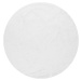 Bílý pratelný kulatý koberec ø 80 cm Pelush White – Mila Home