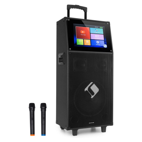 Auna KTV M, karaoke systém, 12,1" dotykový displej, 2 UHF mikrofon, WiFi, BT, USB, SD, HDMI, voz