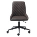 Furniria Designová kancelářská židle Dana tmavě hnědá ekokůže