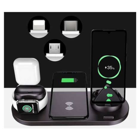 WD-01 | QI dock pro Apple iPhone Airpods Watch | 15W bezdrátová nabíječka | 3 konektory - USB-C  Interlook