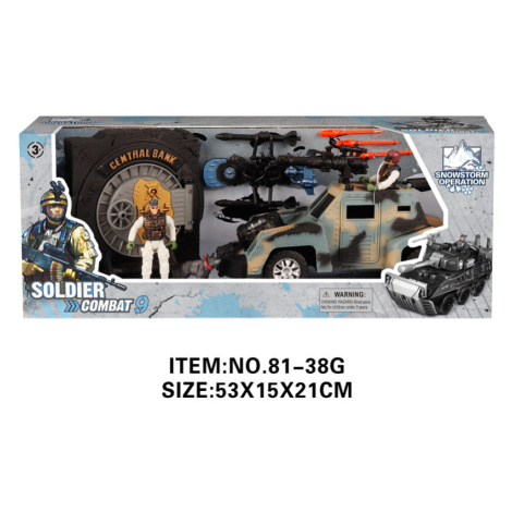 Vojenská sada s autem a doplňky ALLTOYS