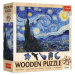 Dřevěné puzzle Art: Vincent van Gogh - Hvězdná noc 200 dílků