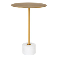 Přístavný stolek LICCU mosaz/mramor