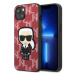 Kryt Karl Lagerfeld iPhone 13 mini 5,4" hardcase red Monogram Ikonik Patch (KLHCP13SPMNIKPI)