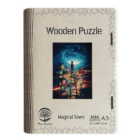 Wooden puzzle Magical Town A3