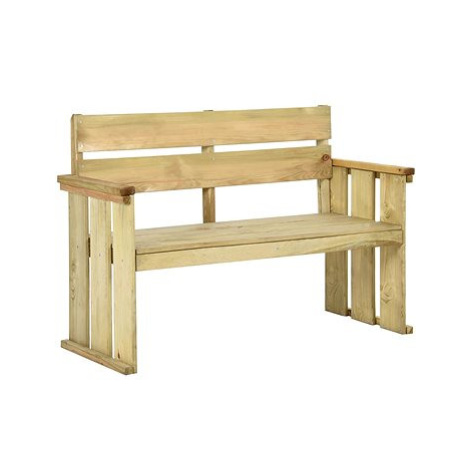 Zahradní lavice 121 cm impregnované borové dřevo, 318407 SHUMEE