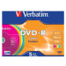 VERBATIM DVD-R(5 ks)Slim/Colour/16x/4.7GB