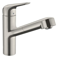 Dřezová baterie Hansgrohe Focus s vytahovací sprškou vzhled nerezu 71829800