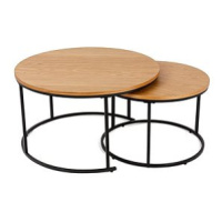 Konferenční stolek RENO, set 2 stolků, průměr 80 a 60 cm