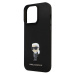 Karl Lagerfeld Liquid Silicone Metal Ikonik Kryt iPhone 15 Pro Max černý