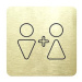 Accept Piktogram "WC muži, ženy VI" (80 × 80 mm) (zlatá tabulka - černý tisk bez rámečku)
