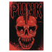 Ilustrace poster with red skull for punk rock, 111chemodan111, 30 × 40 cm