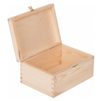 FK Dřevěná krabička se sponou - 22x16x11 cm, Přírodní