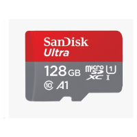 SanDisk MicroSDXC karta 128GB Ultra (140 MB/s, A1 Class 10 UHS-I) + adaptér