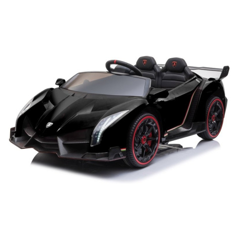 mamido  Elektrické autíčko Lamborghini Venno LCD MP4 4x4 černé