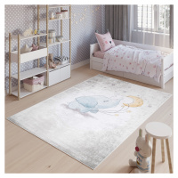 Dětský koberec s motivem slona s měsícem