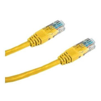 Datacom CAT6, UTP, 0.25m žlutý