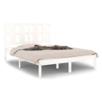 Rám postele bílý masivní borovice 120 × 200 cm, 3105596