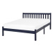 BELIANI postel FLORAC 140 × 200 cm, eko kůže, námořnicky modrá