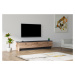Kalune Design TV stolek PEGA 160 cm černý/hnědý