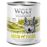 Wolf of Wilderness Adult - single Protein 6 x 800 g - Green Fields - jehněčí