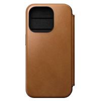 Nomad Modern Leather Folio English Tan iPhone 15 Pro