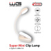 LED lampička WG Noční čtenář s klipem, nabíjecí, bílá