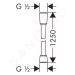 HANSGROHE Hadice Sprchová hadice 1250 mm, zlatá 28272990