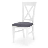 Jídelní židle BIRGOMU bílá/šedá