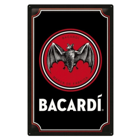 Plechová cedule Bacardi - Logo Black (40x60), ( x  cm) POSTERSHOP