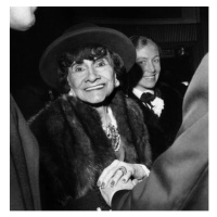 Fotografie Coco Chanel at the Premiere of the film Borsalino on March 20, 1970 in Paris, 40 × 40