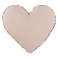 Cotton & Sweets Boho polštář srdce s bublinkami pudrově růžová 44 cm