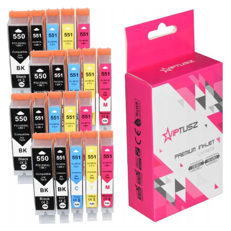 20x Inkoustové Náplně XXL Pro Canon Pixma IP7250 MG5650 MG5550