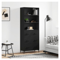 vidaXL Skříň highboard černá 69,5 x 34 x 180 cm kompozitní dřevo