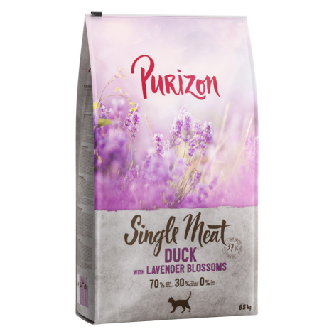 Purizon granule, 6,5 kg - 5,5 + 1 kg zdarma! - Single Meat kachna s květy levandule