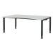 mauser Designový stůl s přestavováním výšky, šířka 1800 mm, deska ve světlé šedé barvě, podstave